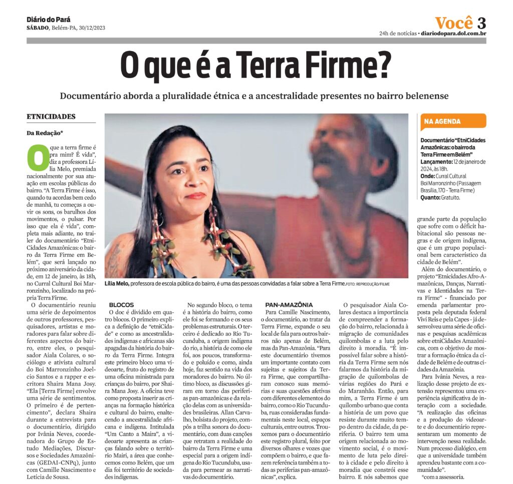 Jornal Diário do Pará – Caderno Você – p.03